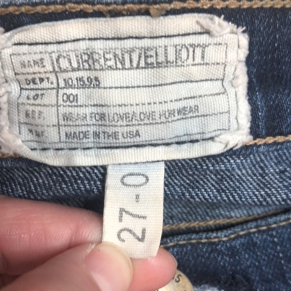 Current/Elliott Rolled Skinny Jeans w/Lace Detail - Picture 9 of 9